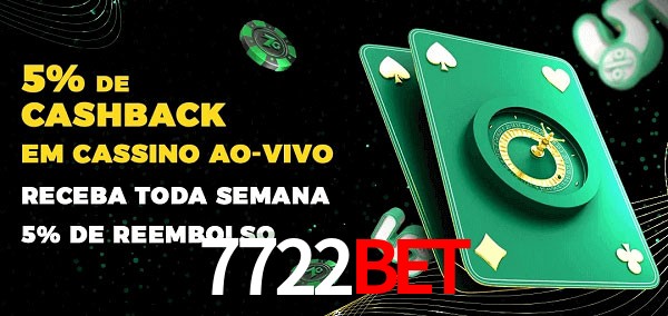 Promoções do cassino ao Vivo 7722Bet